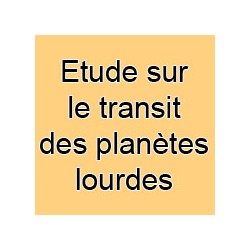 Etude sur le transit d'une des planètes lourdes