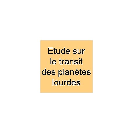 Etude sur le transit d'une des planètes lourdes