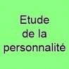 Etude de la personnalité