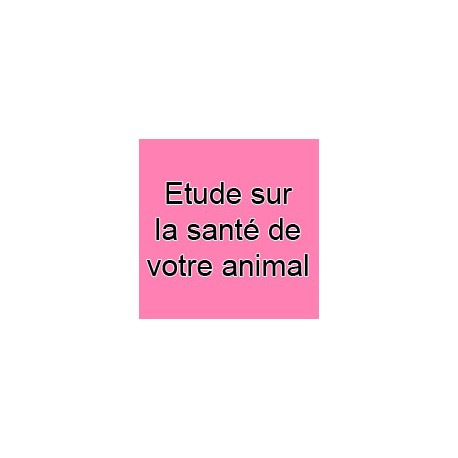 Etude de la santé de votre animal