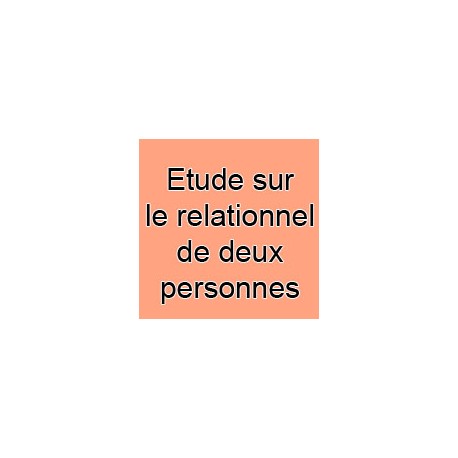 Etude sur le relationnel de deux personnes